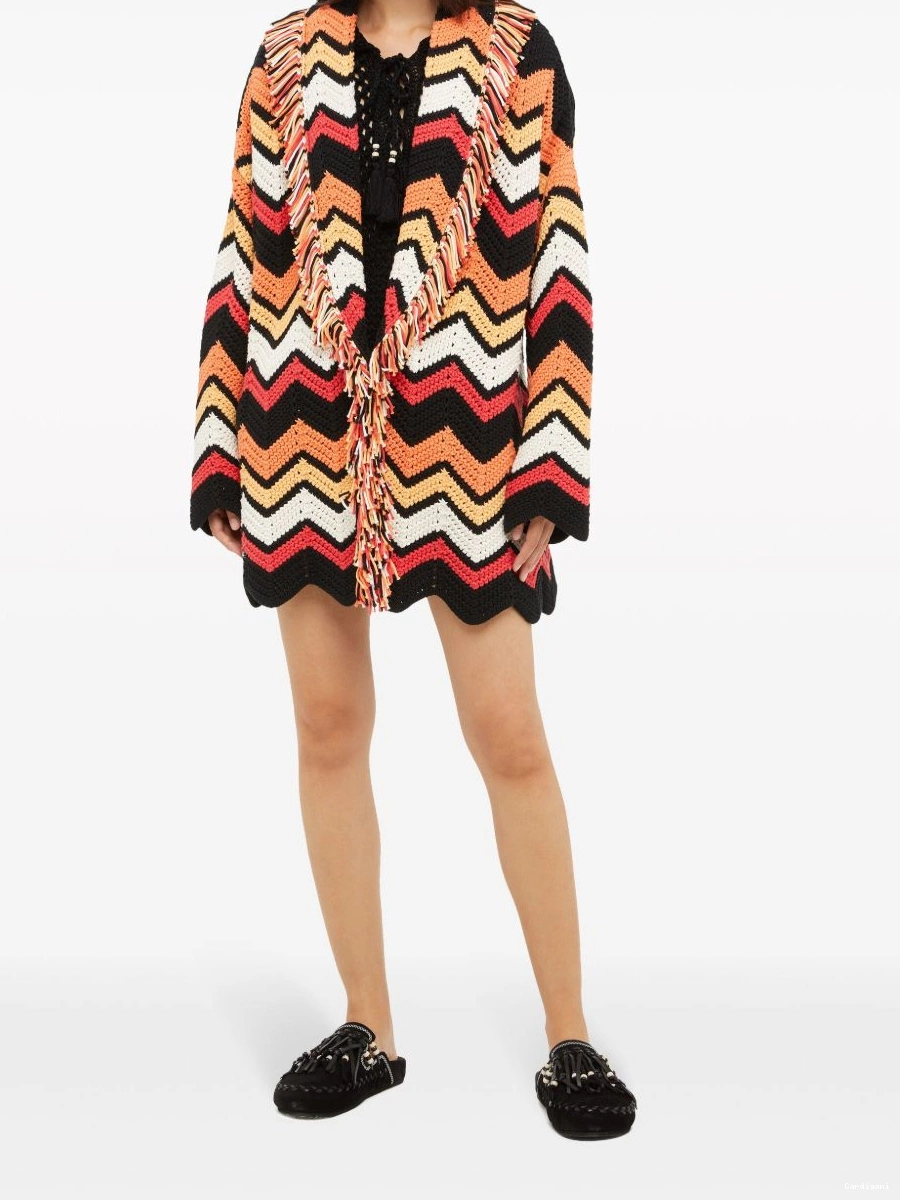Cheap Women knit cardigan Alanui chevron Kaleidoscopic 0325